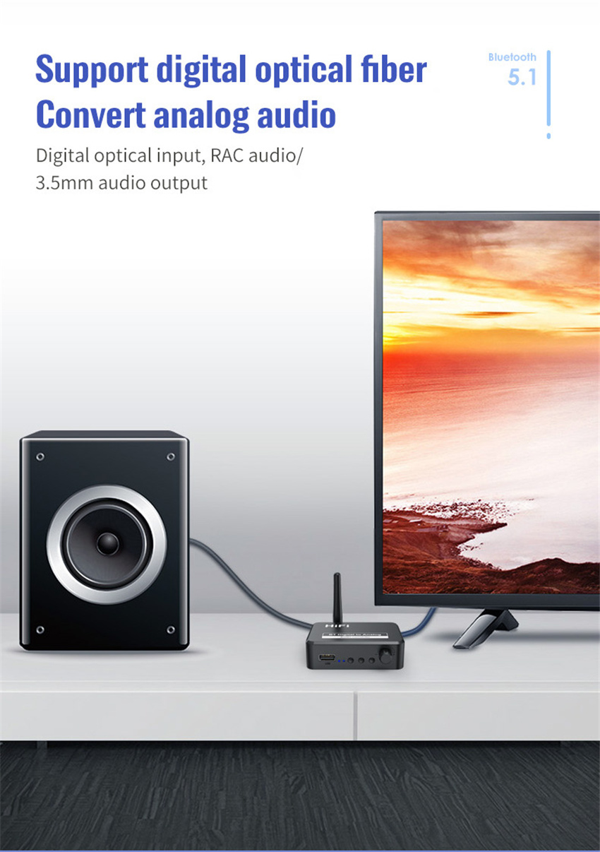Adaptador de áudio digital par - Bluetooth Adapter Receiver avaliação e preço