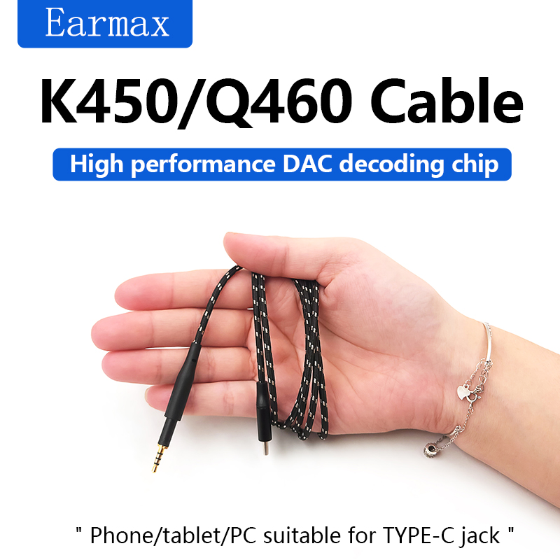 Para akg q460 k480 k450 k452 k - Usb C Earphone avaliação e preço