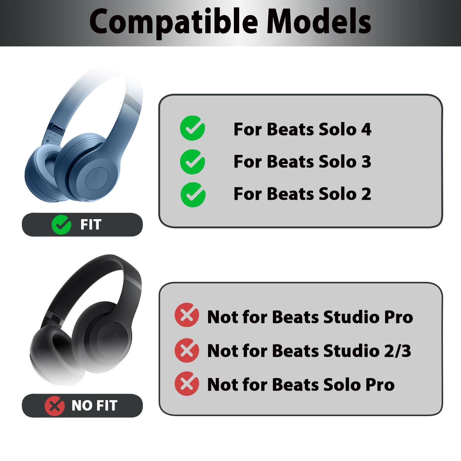 Almofadas de ouvido de silicon - Beats Headphone Solo 4 avaliação e preço